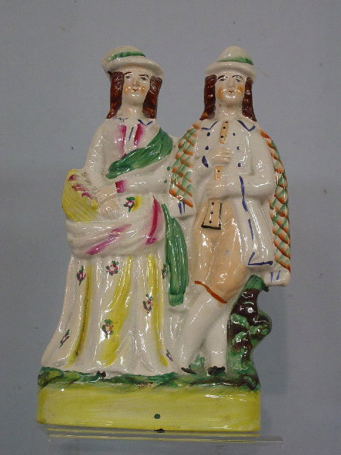 STAFFORSHIRE FIGURE GROUP. Scottish coupl