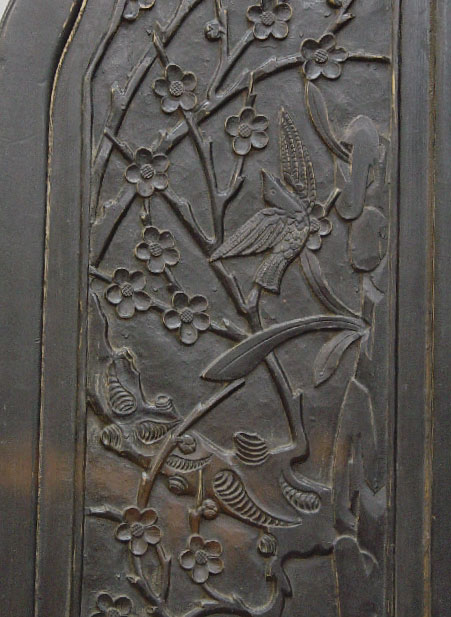PAIR OF ORIENTAL CARVED WOODEN PANELS OR - 2