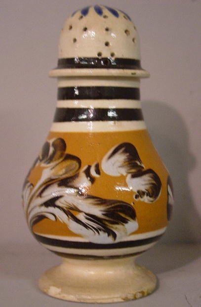 MOCHA PEPPER POT. Dark brown stripes and