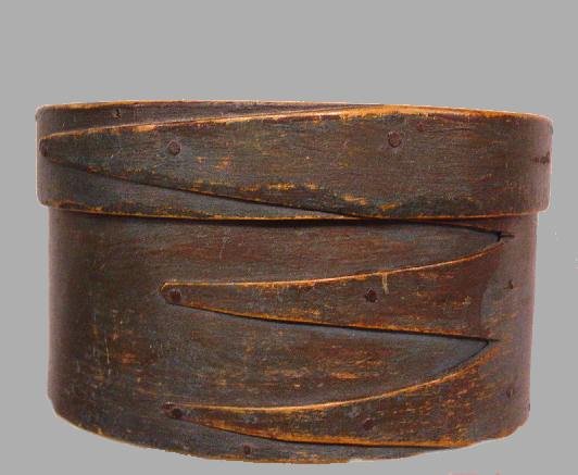 BENTWOOD BOX. Round pantry box with thre