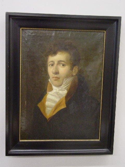 OIL ON CANVAS PAINTING. Portrait of a yo