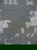 451: TABLE COVER. White cotton cross-stitch on blue an - 2