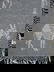 451: TABLE COVER. White cotton cross-stitch on blue an - 4