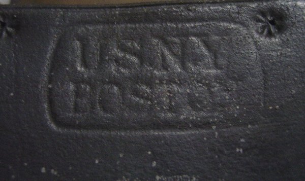 NAVAL CARTRIDGE BOX. Black leather is st - 2