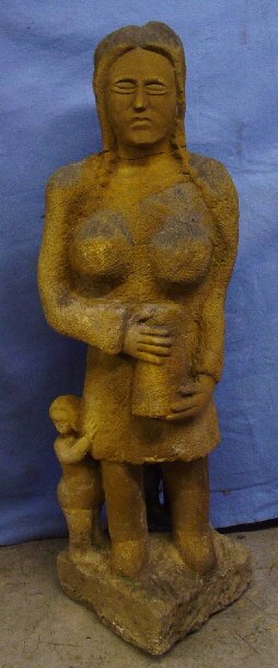LARGE SANDSTONE CARVING BY POPEYE REED.