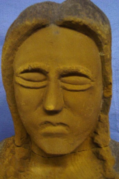 LARGE SANDSTONE CARVING BY POPEYE REED. - 2