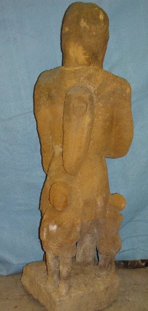 LARGE SANDSTONE CARVING BY POPEYE REED. - 3