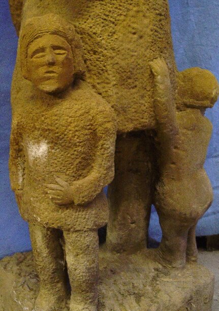 LARGE SANDSTONE CARVING BY POPEYE REED. - 5