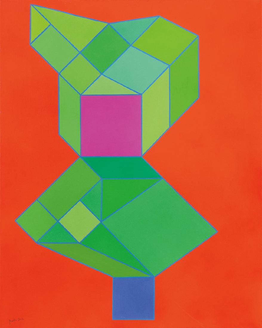 Achille Perilli - L'attrappatopi: Achille Perilli (Roma 1927) L'attrappatopi , 2006 Tecnica mista su tela cm. 81x65 Firma e data in basso a sinistra: Perilli 2006; firma, data e titolo al verso sulla tela: Achille Perilli / 2006 / L'a