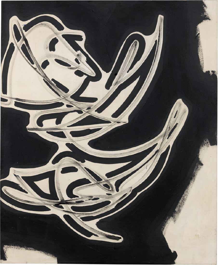 Gianni Asdrubali - Senza titolo: Gianni Asdrubali (Tuscania (Vt) 1955) Senza titolo , 1993 Olio su tela cm. 97,5x80 Firma e data al verso sulla tela: Asdrubali / 1993. Certificato con foto Artesegno, Udine, 12/12/2017.