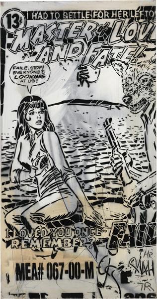 Faile (Patrick Mc Neil e Patrick Miller): Acrilico su tavola cm. 130x68 Firma e data al verso: Faile / 2005.