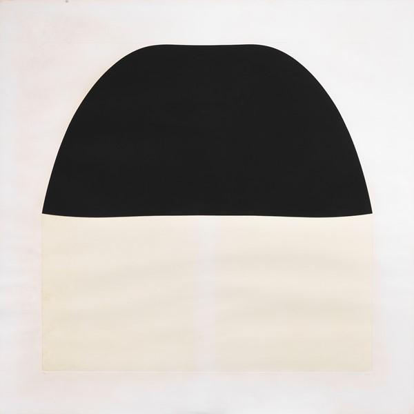 Alberto Burri (Città di Castello (Pg) 1915 - Nizza 1995): Presenza Grafica, 1972 Litografia, calcografia e collage d'acetato, es. 88/90 cm. 75x75 (lastra), cm. 95x95 (carta) Firma a matita sul margine in basso a destra: Burri, tiratura in basso a sinistra: 8