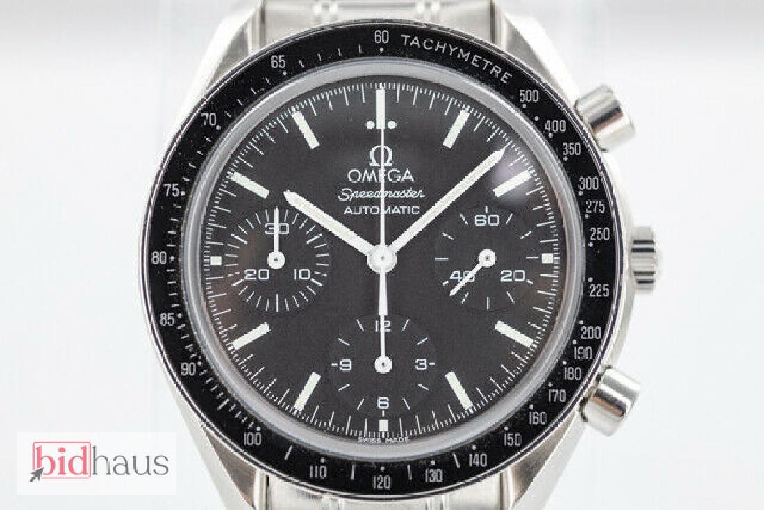 Omega Speedmaster Watch: Brand - Omega Series Speedster Model Number 175.0042 Gender Men's Movement Automatic Calibre ETA 3220A Power Reserve 38 HR Case Size in MM 39MM Case Material Stainless Steel Crown Push/P