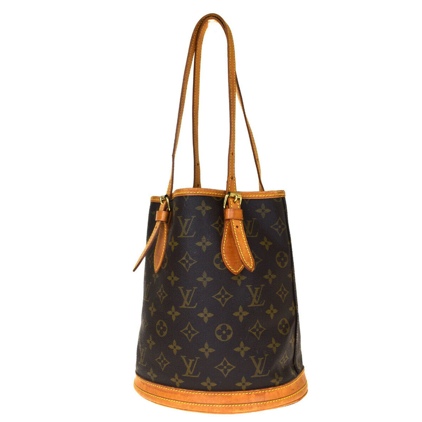 LOUIS VUITTON Tote Bag: Brand:Louis Vuitton Size:Medium Material:Monogram ,Leather Bag Height:9.8 Country of Manufacture:France Bag Depth:5.9 Color:Brown Bag Length:8.7 Strap Drop:9.8 - 6.3 Style:Shoulder Bagâ€¨All Bidha