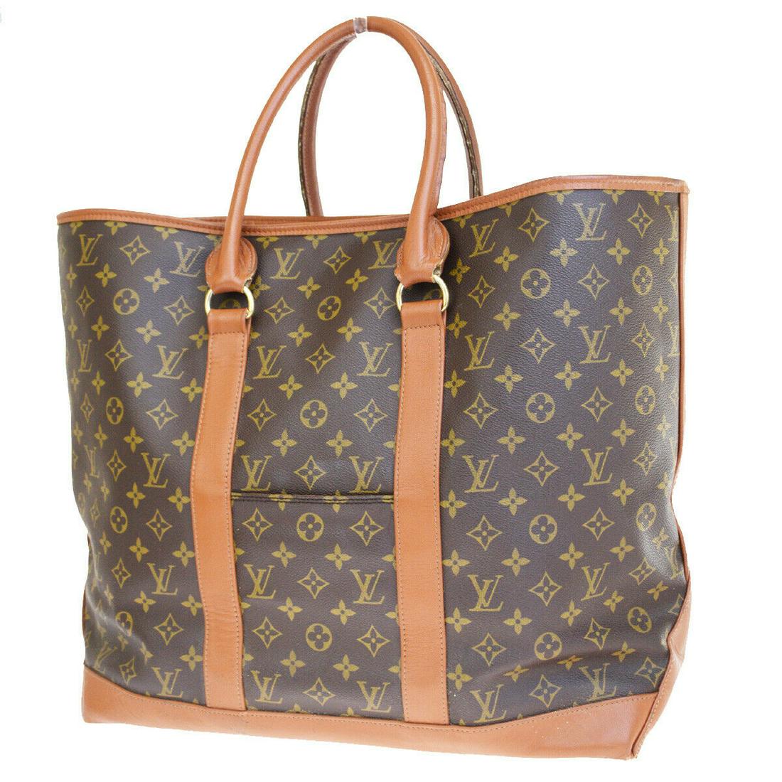 LOUIS VUITTON Sac Weekend GM Shoulder Tote: Size:LargeStyle:Shoulder Bag Bag Height:15.7Material:Monogram , Leather Bag Depth:7.5Color: Brown Bag Length:16.1Brand: Louis Vuitton Country of Manufacture:France All Bidhaus items come with a 100% m