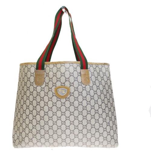 Gucci Shoulder Tote Bag: Brand: Gucci Size: Medium Color: Brown Style: Shoulder Bag Material: Leather, PVC Bag Height: 11.8