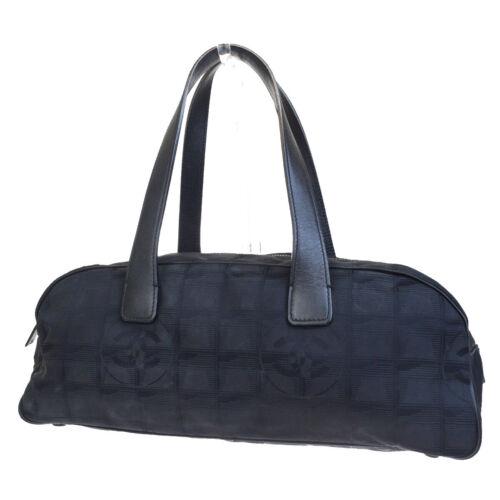 CHANEL Shoulder Bag: Brand: CHANEL Style: Shoulder Bag Material: Jacquard,Leather Color: Black Size: Medium Width: 13 Height: 5.1 Depth: 4.3 Country of Origin: Comes With: All Bidhaus items come with a 100% m