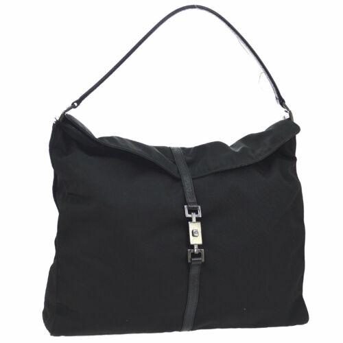 GUCCI Shoulder Bag: Brand: GUCCI Style: Shoulder Bag Material: Nylon, Leather Color: Black Size: Medium Width: 14.8 Height: 11.8 Depth: 3.5 Country of Origin: Italy Comes With: All Bidhaus items come with a 1