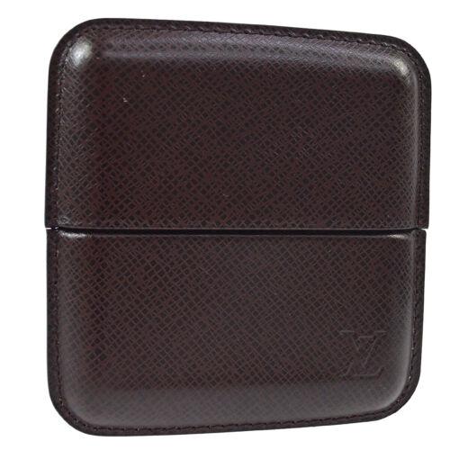 Vintage LOUIS VUITTON CIGARETTE CASE: Brand: Louis Vuitton Style: Cigarette Case Material: Taiga Leather Color: Acajou Size: Small Width: 4.3" Height: 4.3" Country of Origin: France Comes With: