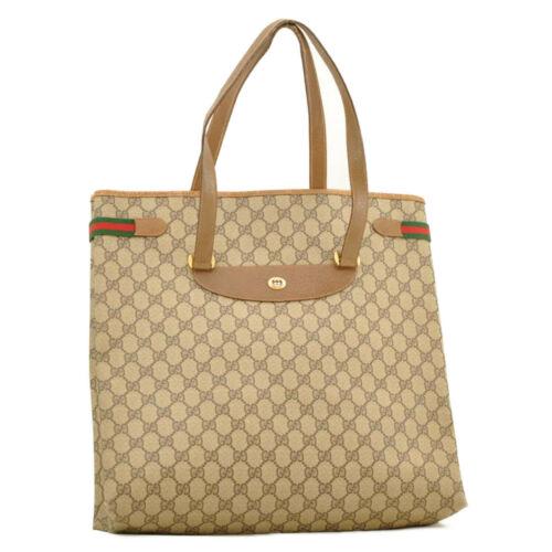 Gucci Sherry Line Tote: Brand: GUCCI Style: Tote Bag Material: Canvas Color: Brown Size: W38 x H37 x D9cm(Approx) Width: Height: Depth: Country of Origin: Comes With: All Bidhaus items come with a 100% money