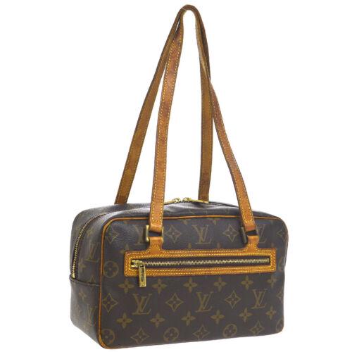 Louis Vuitton Cite MM Shoulder Bag: Brand: Louis Vuitton Style: Shoulder Bag Material: Monogram Canvas, Leather Color: Browns Size: Medium Width: 9.8 Height: 6.5 Depth: 4.3 Country of Origin: France Comes With: All Bidhaus i