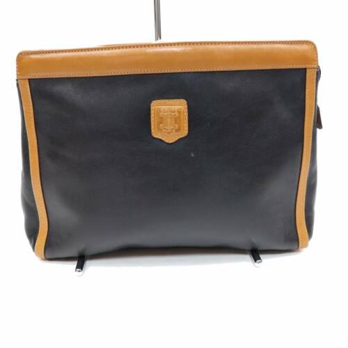 Celine Clutch: Brand: Celine Style: Clutch Material: Leather Color: Black Size: Width: 11.0 inch(approx) /28 cm(approx) Height: 8.07 inch(approx) /20.5 cm(approx) Depth: 2.75 inch(approx) /7 cm(approx) Country of Or