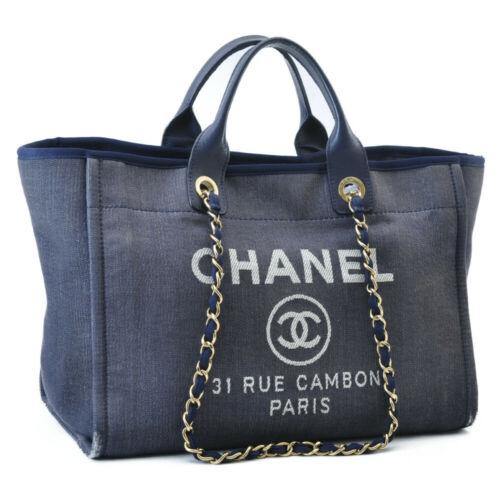 Chanel Bag: Brand: Chanel Style: Tote Bag Material: Canvas Color: Navy Size: W38 x H28 x D18cm(Approx) / Strap Drop 29cm(Approx) Width: 38 Height: 28 Depth: 18 Country of Origin: Comes With: All Bidhaus items com