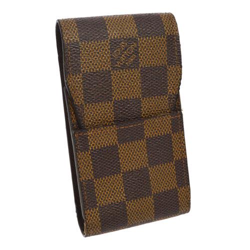 Louis Vuitton Cigarette Case: Brand: Louis Vuitton Style: Cigarette Case Material: Damier Canvas Color: Brown Size: Small Width: 2.6 Height: 5.1 Depth: 0.8 Country of Origin: France Comes With: All Bidhaus items come with a 100% m