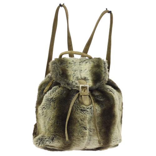 Fendi Backpack: Brand: Fendi Style: Backpack Material: Fur, Suede Color: Charcoal Gray Size: Medium Width: 10.6 Height: 13.4 Depth: 5.5 Country of Origin: Italy Comes With: All Bidhaus items come with a 100% money-ba
