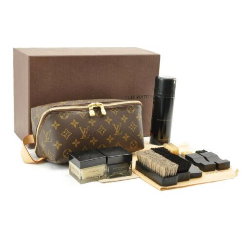 LOUIS VUITTON Shoe Care Set: Brand: LOUIS VUITTON Style: Shoe Care Set Material: Monogram Canvas Color: Monogram Size: W23 x H11 x D11cm(Approx) Width: Height: Depth: Country of Origin: Comes With: All Bidhaus items come wit