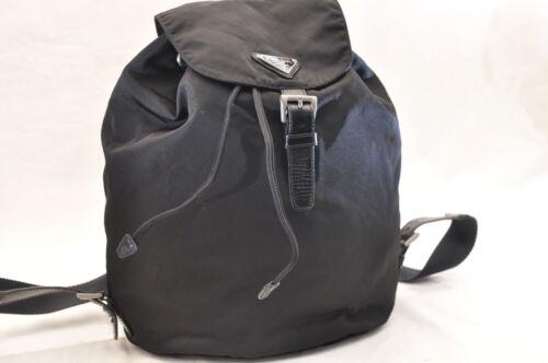 PRADA Backpack Knapsack: Brand: PRADA Style: Backpack Material: Nylon Color: Black Size: W25 x H30 x D13cm(Approx) Width: Height: Depth: Country of Origin: Comes With: All Bidhaus items come with a 100% money-back authen