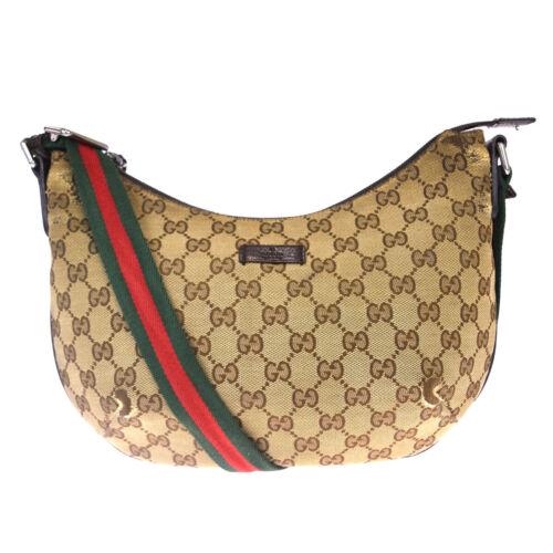 GUCCI Sherry Shoulder Bag: Brand: Gucci Style: Shoulder Bag Material: Canvas, Leather Color: Brown Size: Small Width: 11.4 Height: 8.3 Depth: 3.5 Country of Origin: Comes With: All Bidhaus items come with a 100% money-back au