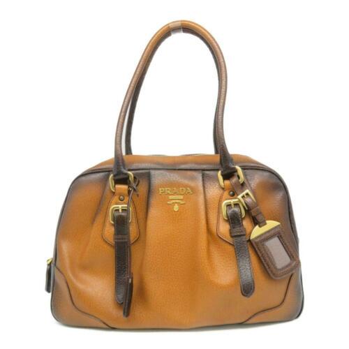Prada Shoulder Bag BL0307: Brand: Prada Style: Shoulder Bag Material: Calfskin Leather Color: Brown Size: (W12.5" x H7.4" x D4.3") Width: 12.59 Height: 7.48 Depth: 4.33 Country of Origin: Comes With: All Bidhaus items come wi