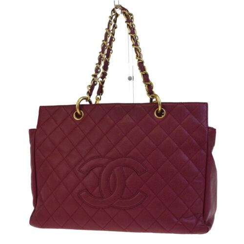 Chanel Shoulder Bag: Brand: Chanel Style: Shoulder Bag Material: Caviar Skin Leather Color: Bordeaux Size: Medium Width: 13.4 Height: 9.1 Depth: 6.3 Strap Drop: 7.5 Country of Origin: Comes With: A