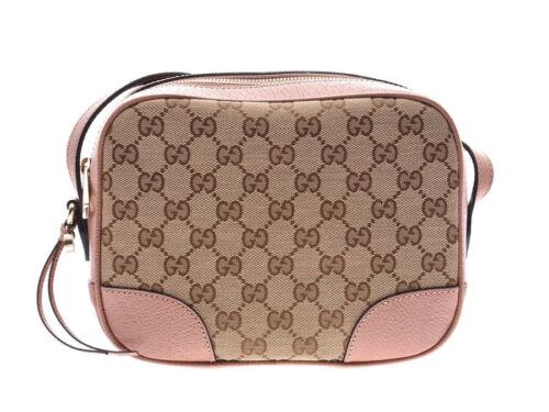 Gucci Brie Shoulder Bag: Brand: Gucci Style: Shoulder bag Material: GG canvas Color: Beige pink Size: Width: Height: Depth: Country of Origin: Unknown Comes With: All Bidhaus items come with a 100% money-back authenticity gua