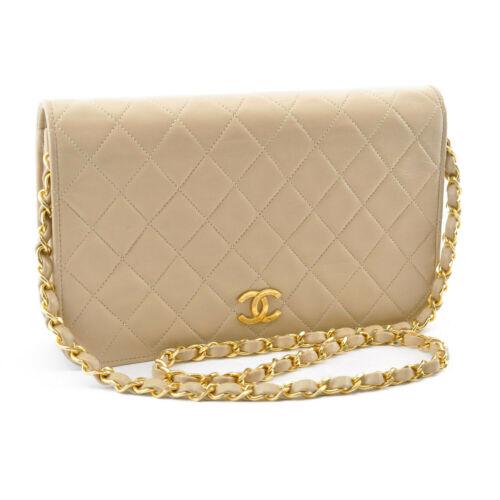 CHANEL Matelasse Shoulder Bag: Brand: CHANEL Style: Shoulder Bag Material: Lamb Skin Color: Beige Size: W24 x H14 x D3cm / Shoulder Drop 40cm(Approx) Width: Height: Depth: Country of Origin: Comes With: All Bidhaus items come with 