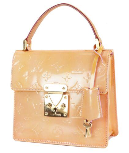 LOUIS VUITTON Spring Street Tote: Brand: Louis Vuitton Style: Tote Material: Patent Leather Color: Pink Size: Width: 7.5 Height: 6.7 Depth: 3.15 Country of Origin: Small Comes With: All Bidhaus items come with a 100% money-back authen