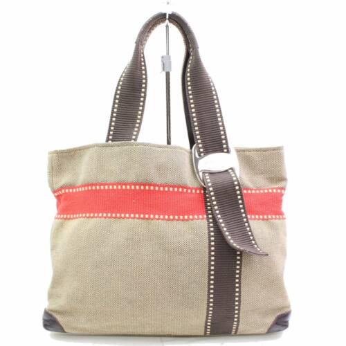 Salvatore Ferragamo Bag: Brand: Salvatore Ferragamo Style: Hand Bag Material: Canvas Color: Browns Size: Width: 13.7 inch(approx) /35 cm(approx) Height: 11.0 inch(approx) /28 cm(approx) Depth: 2.16 inch(approx) /5.5 cm(approx