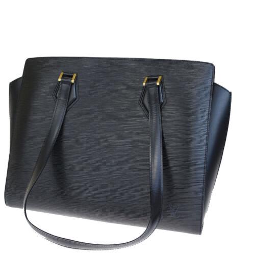 Louis Vuitton Duplex shoulder Tote: Brand: Louis Vuitton Style: Shoulder Bag Material: Epi Leather Color: Black Size: Width: 13.8 Height: 10.6 Depth: 4.3 Country of Origin: Medium Comes With: All Bidhaus items come with a 100% money-bac
