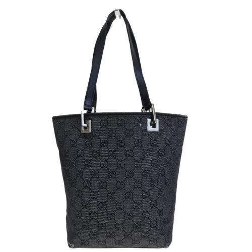 Gucci shoulder: Brand: Gucci Style: Shoulder Bag Material: Canvas, Leather Color: Gray Size: Width: Height: 9.1 Depth: Country of Origin: Medium Comes With: All Bidhaus items come with a 100% money-back authenticity 