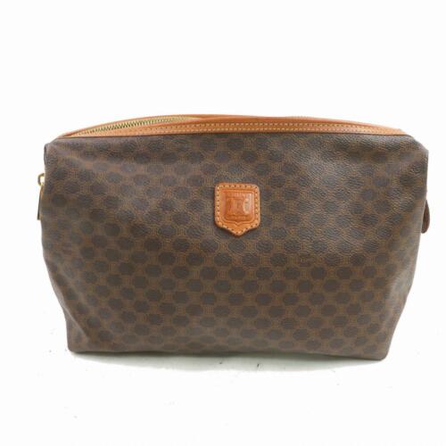 CELINE Clutch: Brand: CELINE Style: Clutch Material: Macadam PVC Color: Browns Size: Width: 10.2 inch(approx) /26 cm(approx) Height: 7.08 inch(approx) /18 cm(approx) Depth: 3.54 inch(approx) /9 cm(approx) Country of