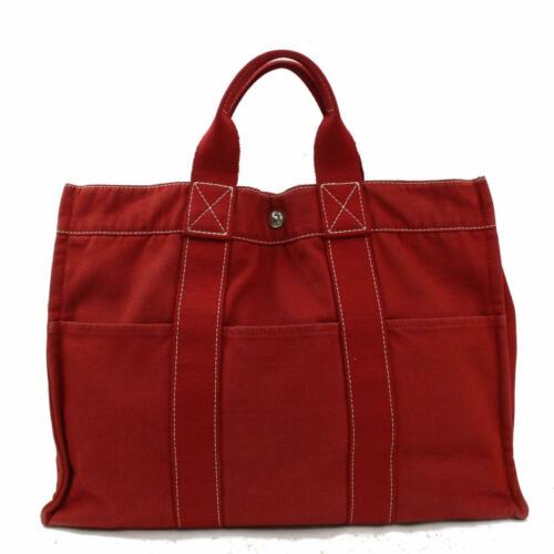 Hermes Tote Deauville: Brand: Hermes Style: Tote Bag Material: Canvas Color: Reds Size: Width: 16.9 inch(approx) /43 cm(approx) Height: 11.8 inch(approx) /30 cm(approx) Depth: 3.93 inch(approx) /10 cm(approx) Country of Ori