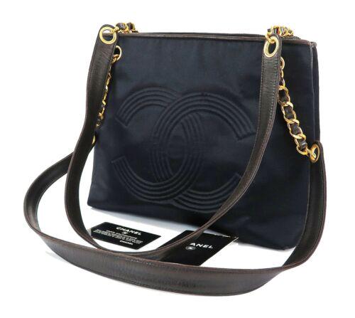CHANEL shoulder: Brand: CHANEL Style: Shoulder Bag Material: Satin Color: Black Size: Width: 11.2 Height: 9 Depth: 4.3 Country of Origin: Medium Comes With: All Bidhaus items come with a 100% money-back authenticity g