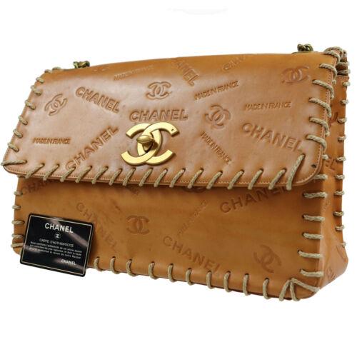 CHANEL Jumbo shoulder Camel I: Brand: CHANEL Style: Shoulder Bag Material: Leather Color: Brown Size: Width: 13.3 Height: 13.1 Depth: 1.5 Country of Origin: Jumbo Comes With: All Bidhaus items come with a 100% money-back authentici