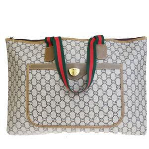 Authentic GUCCI Shoulder Bag: Brand: Gucci Style: Shoulder Bag Material: Leather, PVC Color: Brown Size: Medium Width: 17.3 Height: 12.2 Depth: 3.9 Country of Origin: Comes With: All Bidhaus items come with a 100% money-back au