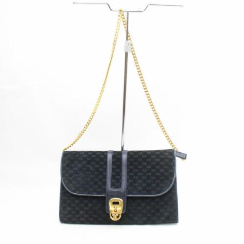 Authenticentic GUCCI Shoulder Bag: Brand: Gucci Style: Shoulder Bag Material: Suede Leather Color: Navy Blue Size: Width: 11.0 inch(approx) /28 cm(approx) Height: 6.69 inch(approx) /17 cm(approx) Depth: 1.18 inch(approx) /3 cm(approx) 
