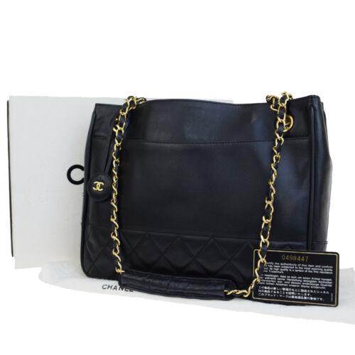 Authentic Chanel Shoulder Bag: Brand: CHANEL Style: Shoulder Bag Material: Leather Color: Black Size: 11.4 Width: Medium Height: 8.3 Depth: 2.4 Strap Drop: 10.6 Country of Origin: Comes With: All Bidhaus items come wit