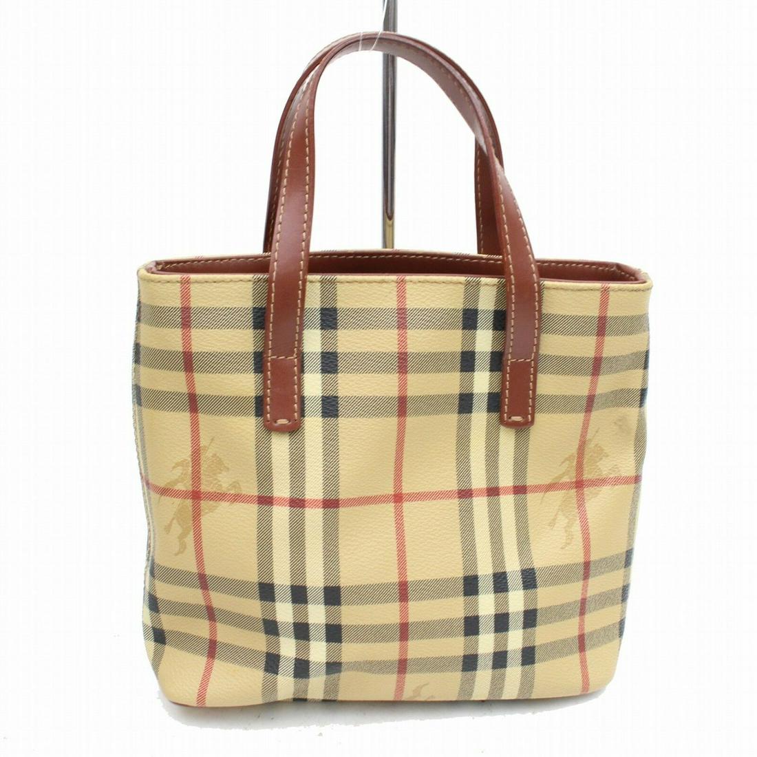 Authentic Burberrys PVC: Brand: Burberrys Style: Material: PVC Color: Height: 7.48 inch(approx) /19 cm(approx) Depth: 3.54 inch(approx) /9 cm(approx) Width: 8.26 inch(approx) /21 cm(approx) Country of Origin: Condition: (Outs