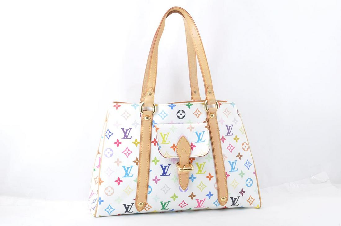 Brand: LOUIS VUITTON Material: Monogram Multicolor: Brand: LOUIS VUITTON Material: Monogram Multicolor Canvas Style: Tote Bag Color: White Size(inch): W14.96 x H9.44 x D4.92inch(Approx) Country of Origin: France Come with: Dust Bag / Instruction Manual