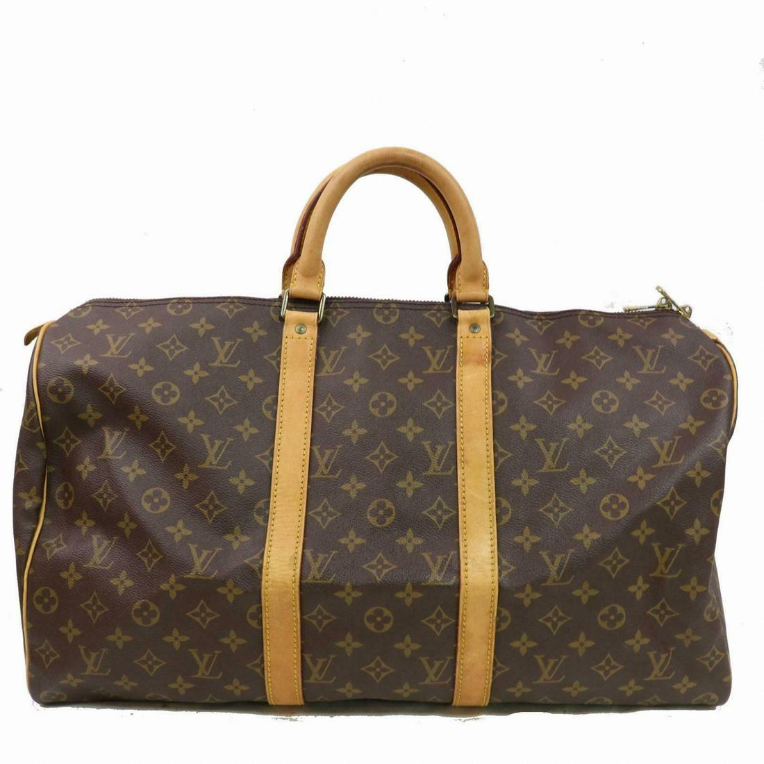 Authentic Louis Vuitton Monogram Boston Bag: Brand: Louis Vuitton Material: Monogram Style: Boston Bag Color: Browns Size(inch): W19.6 inch(approx) /50 cm(approx) x H11.4 inch(approx) /29 cm(approx) x D8.66 inch(approx) /22 cm(approx) " Country